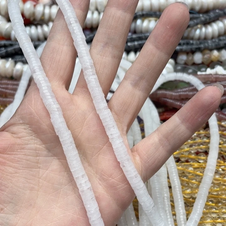 玛瑙/玉髓合金珠宝半成品一条6m白水晶隔片