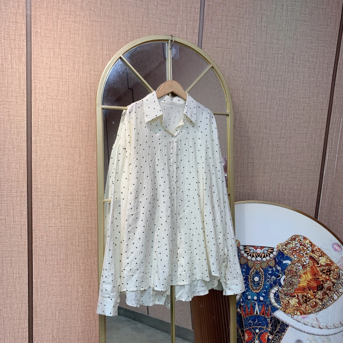 BM450孕妇杏色波点衬衣100-150