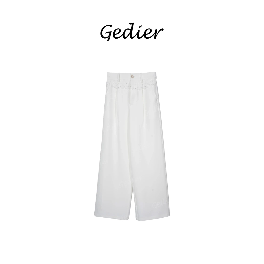 【歌蒂尔】“恰好时光” 2025年春季欧若风宽松直筒裤 KG510627Y