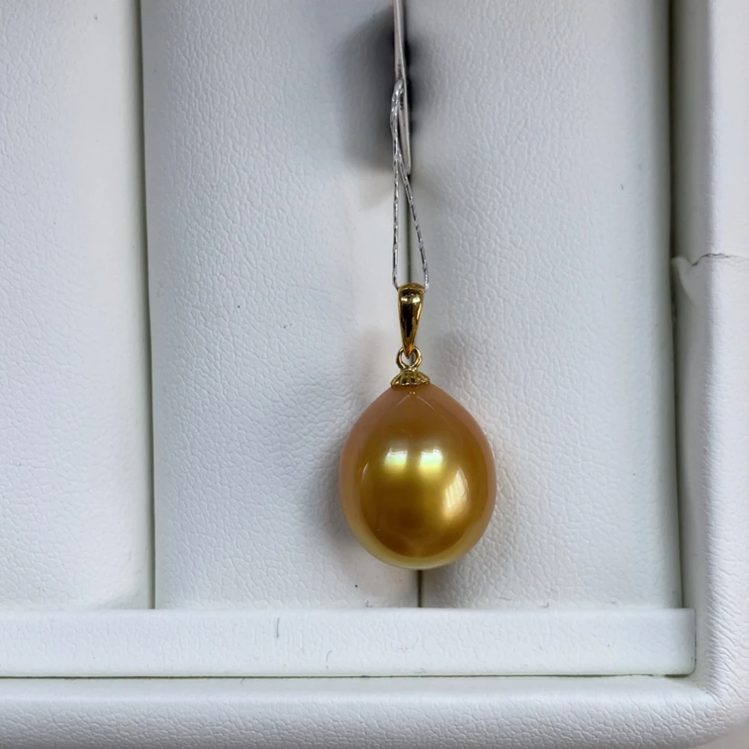 海水珍珠18K金镶嵌吊坠(赠链)12.6mm