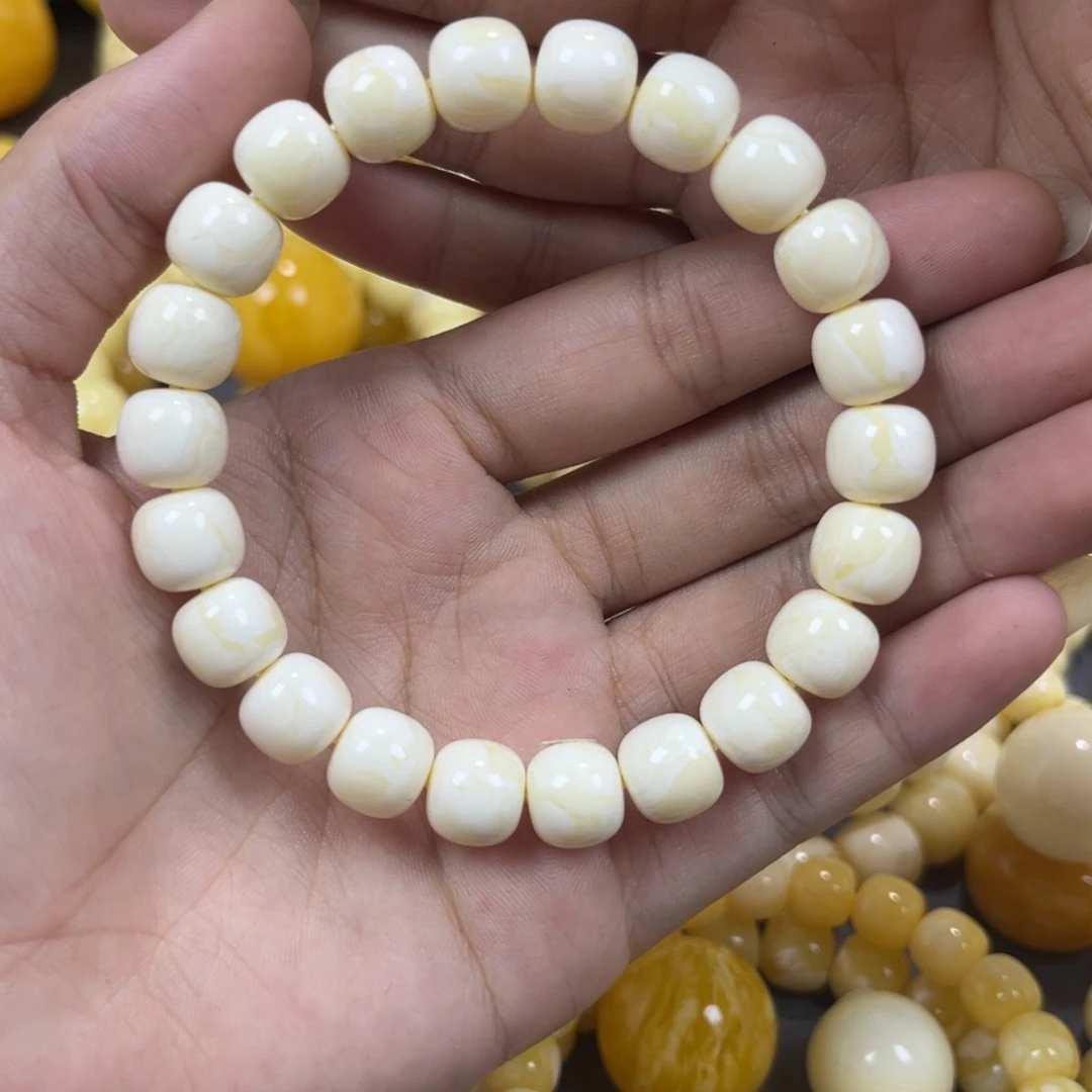 琥珀未镶嵌手串同料老邢手串10.1mm