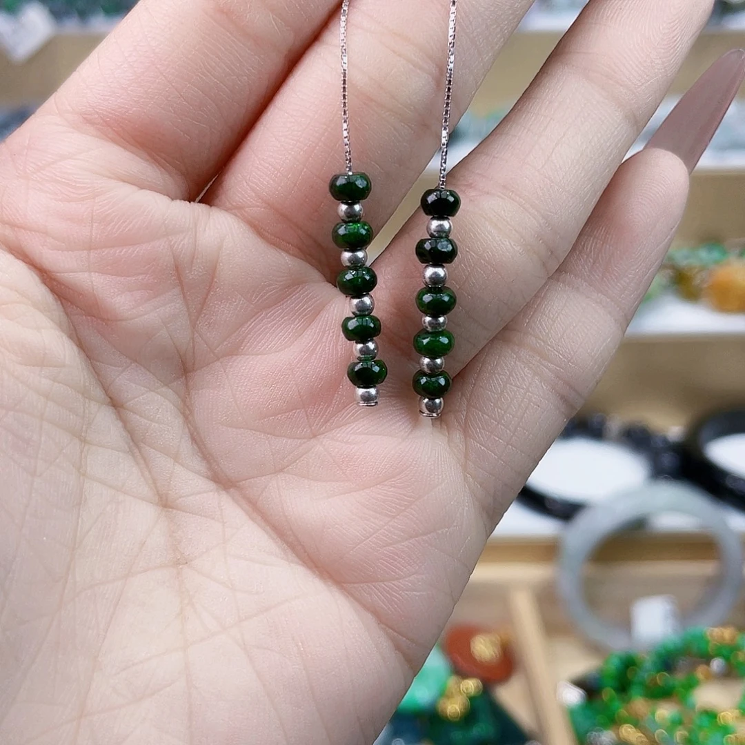 翡翠未镶嵌手链耳坠