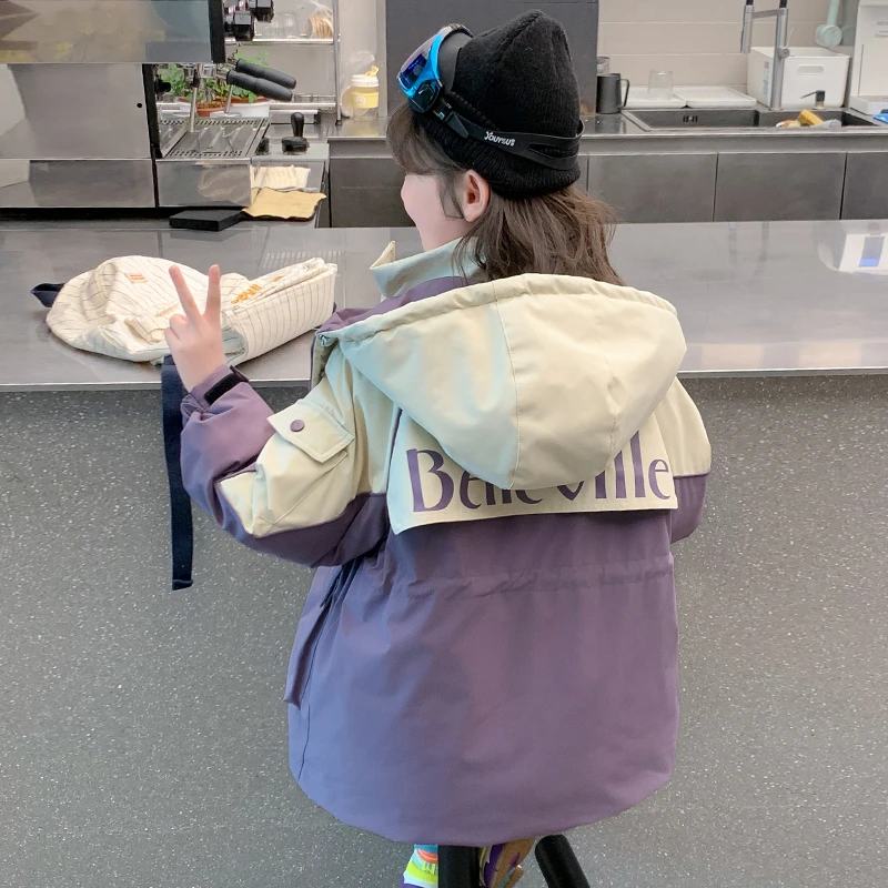 女童外套秋冬装2025新款洋气儿童棉服女孩冬季加厚收腰派克服棉衣