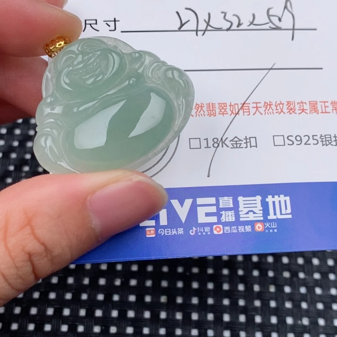 洛***塔翡翠18K金镶嵌颈饰