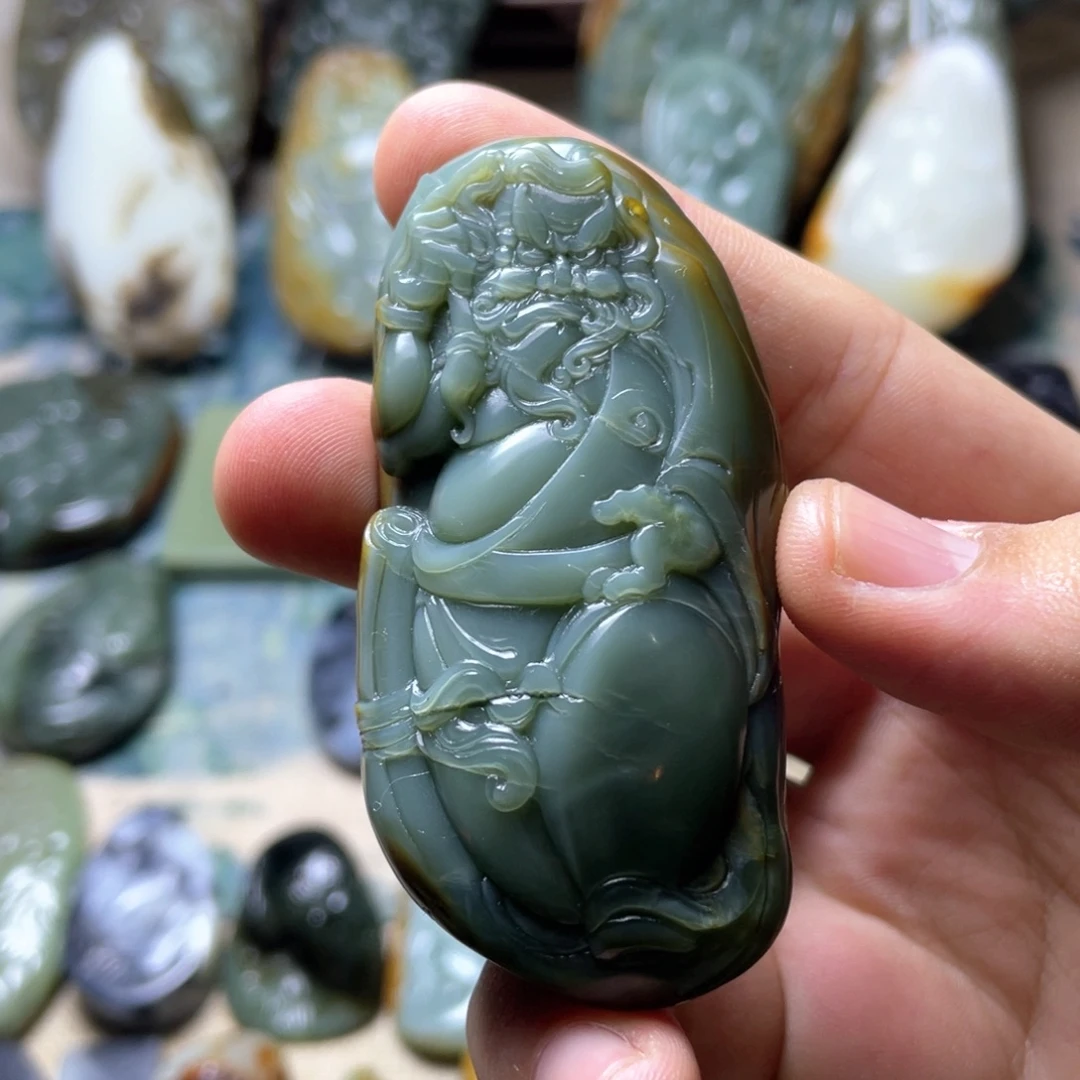 和田玉未镶嵌挂件钟馗