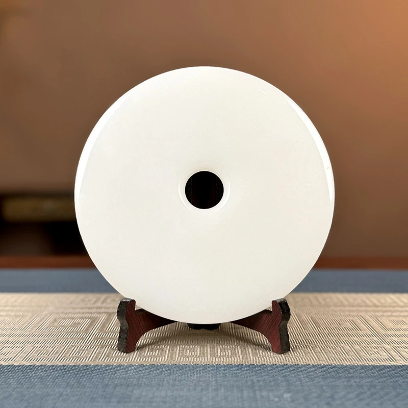 20cm白玉精品平安扣家居摆件乔迁送礼开业礼品