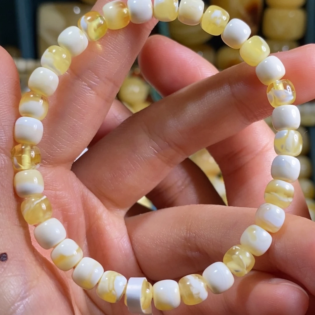 蜜蜡裸石未镶嵌6手串