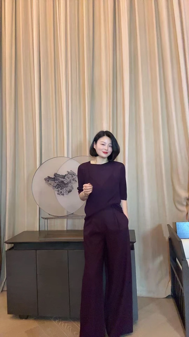 TANTAN 百搭显瘦气质圆领短袖T恤2552