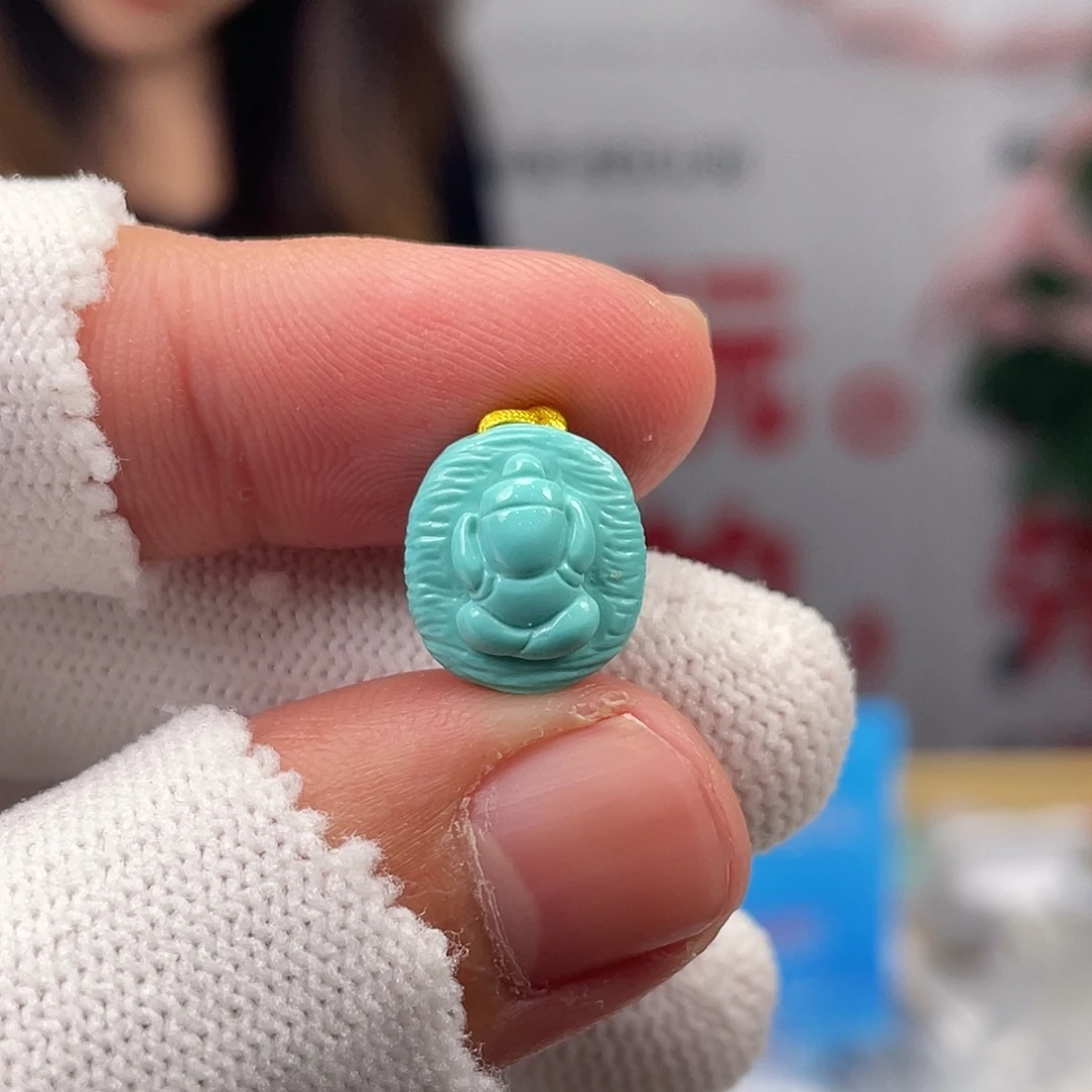 绿松石未镶嵌挂件