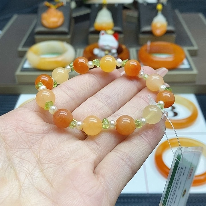 石英质玉（黄龙玉）未镶嵌手串