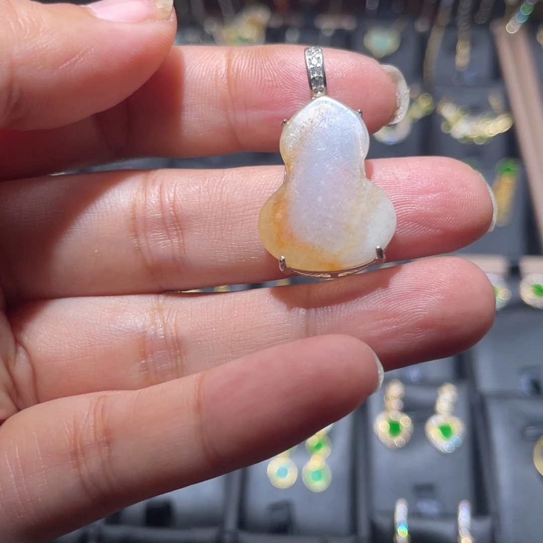 翡翠银S925镶嵌颈饰