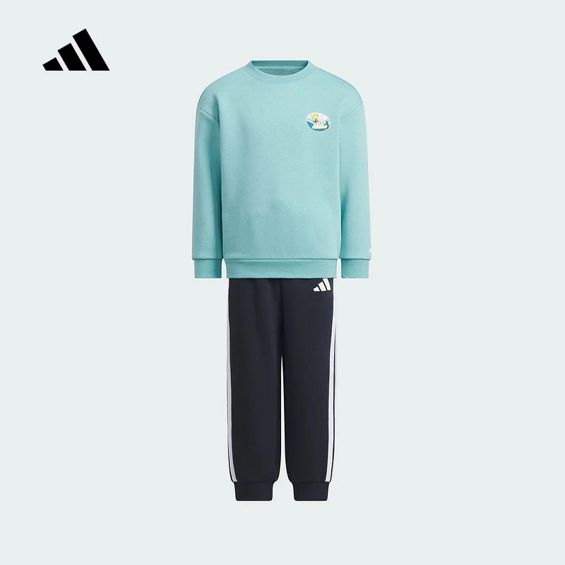 adidas阿迪达斯男小童长袖长裤2025冬SPORTSWEAR运动套装 KC2822