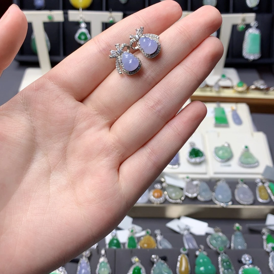 翡翠银S925镶嵌挂件