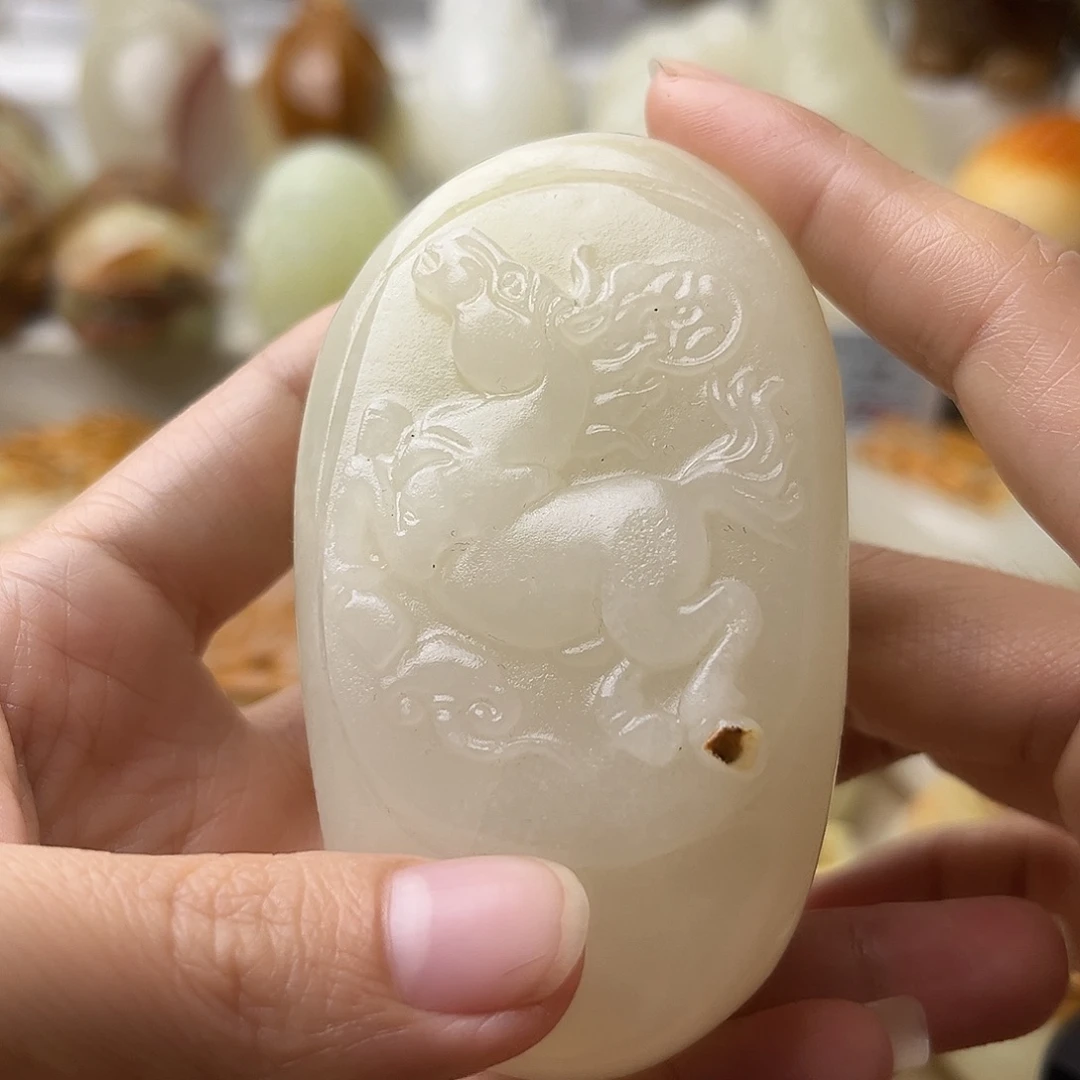 石材方解石手把摆件不退换马微瑕