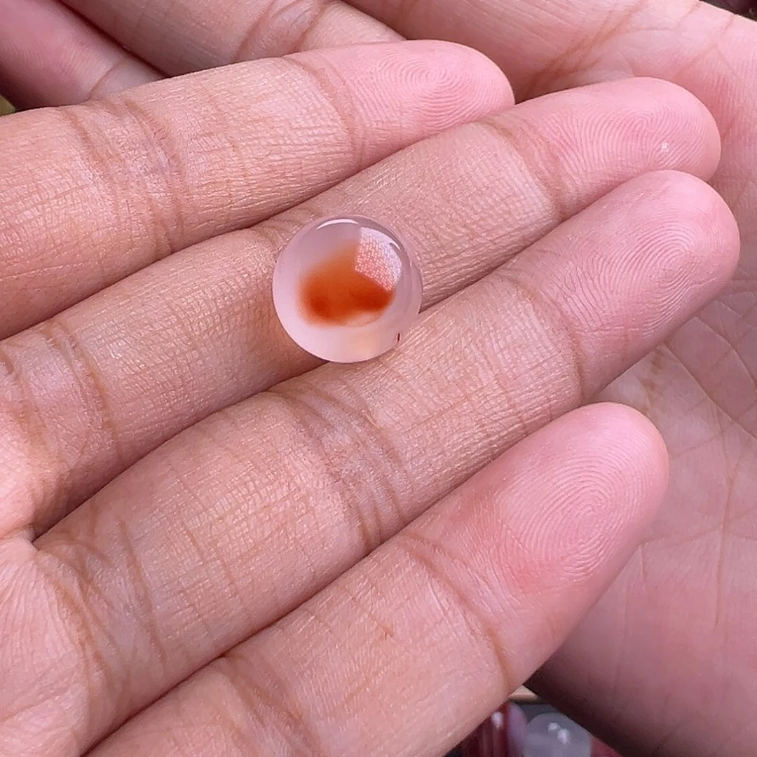 未镶嵌南红玛瑙珠宝奇石橘红飘圆珠11.3mm