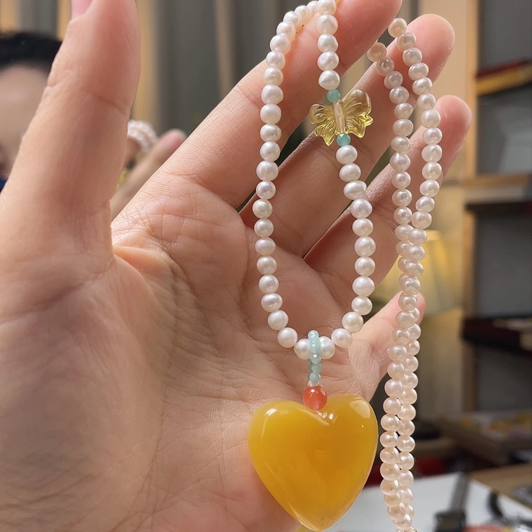 琥珀裸石未镶嵌蜜蜡吊坠