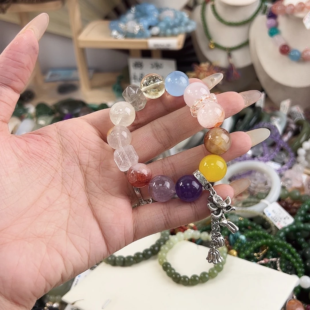 银S925镶嵌手链水晶婧*