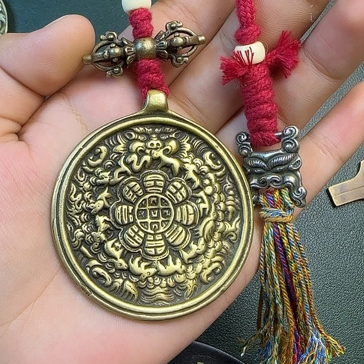 上***涯铜铁合金类藏传工艺品九宫八卦