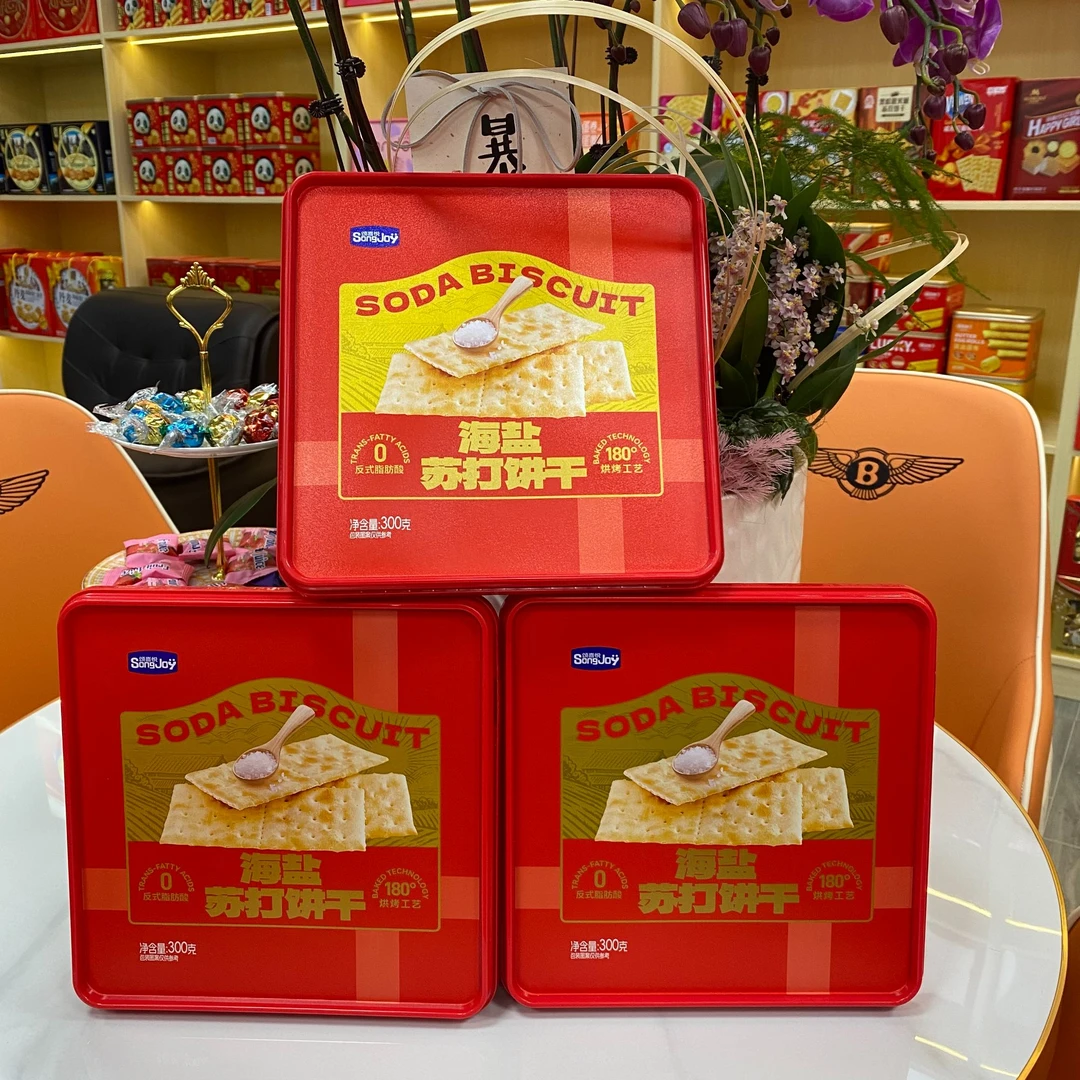 【临期】颂喜悦海盐苏打饼干 一罐300g（8月14号到期）