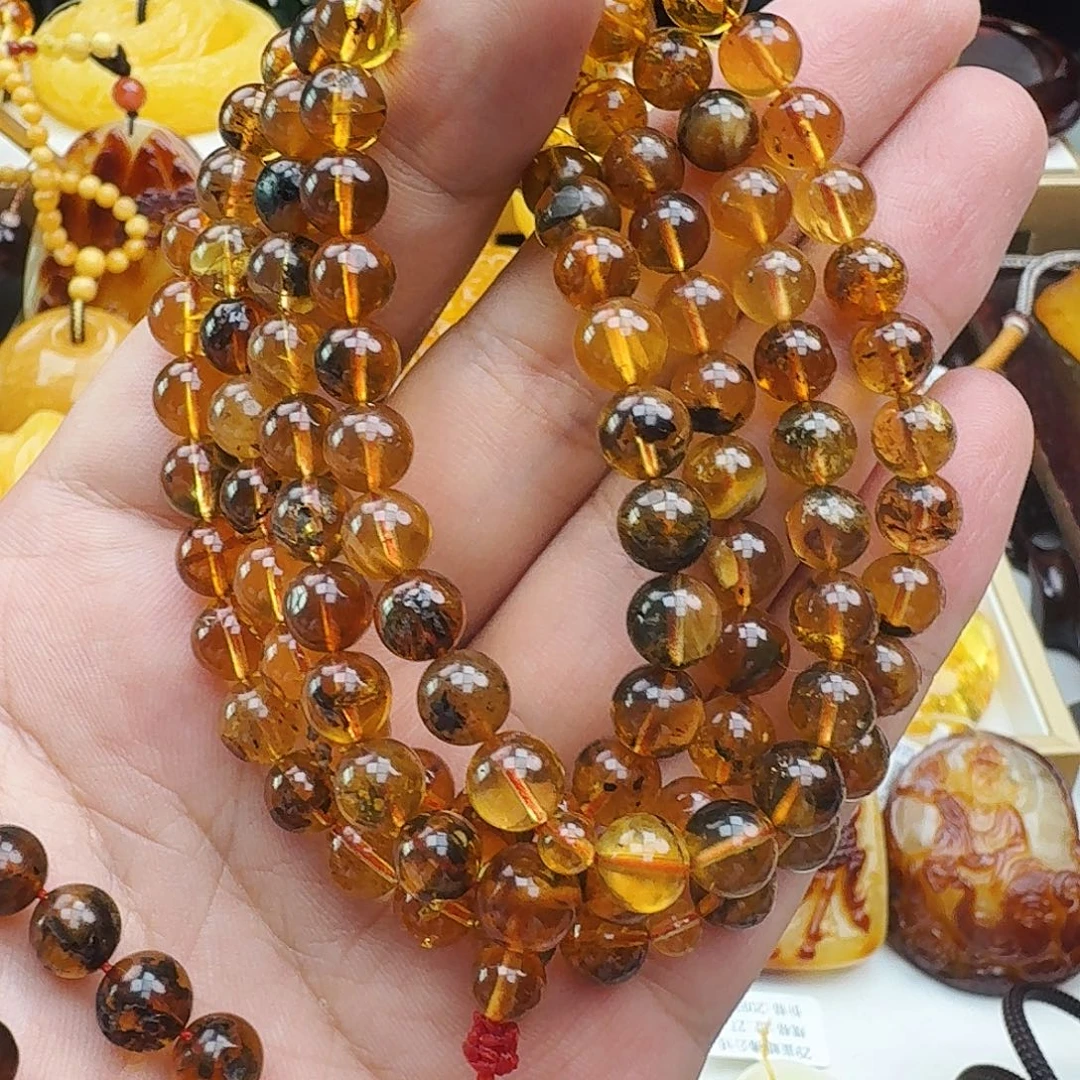 蜜蜡未镶嵌颈饰假一赔十，特价