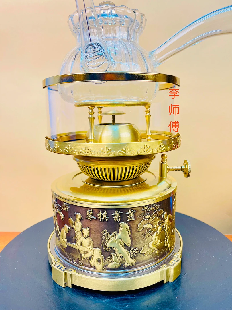 纯铜空气灯烧水煮茶炉空气灯茶炉空气煮茶铜制家用老式空气茶灯
