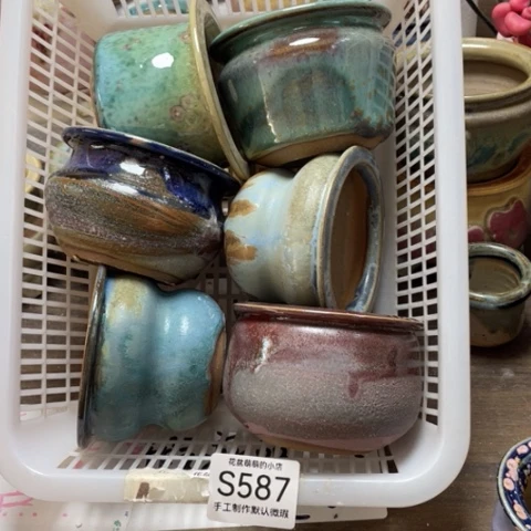 紫砂花盆微瑕587口径7.5左右