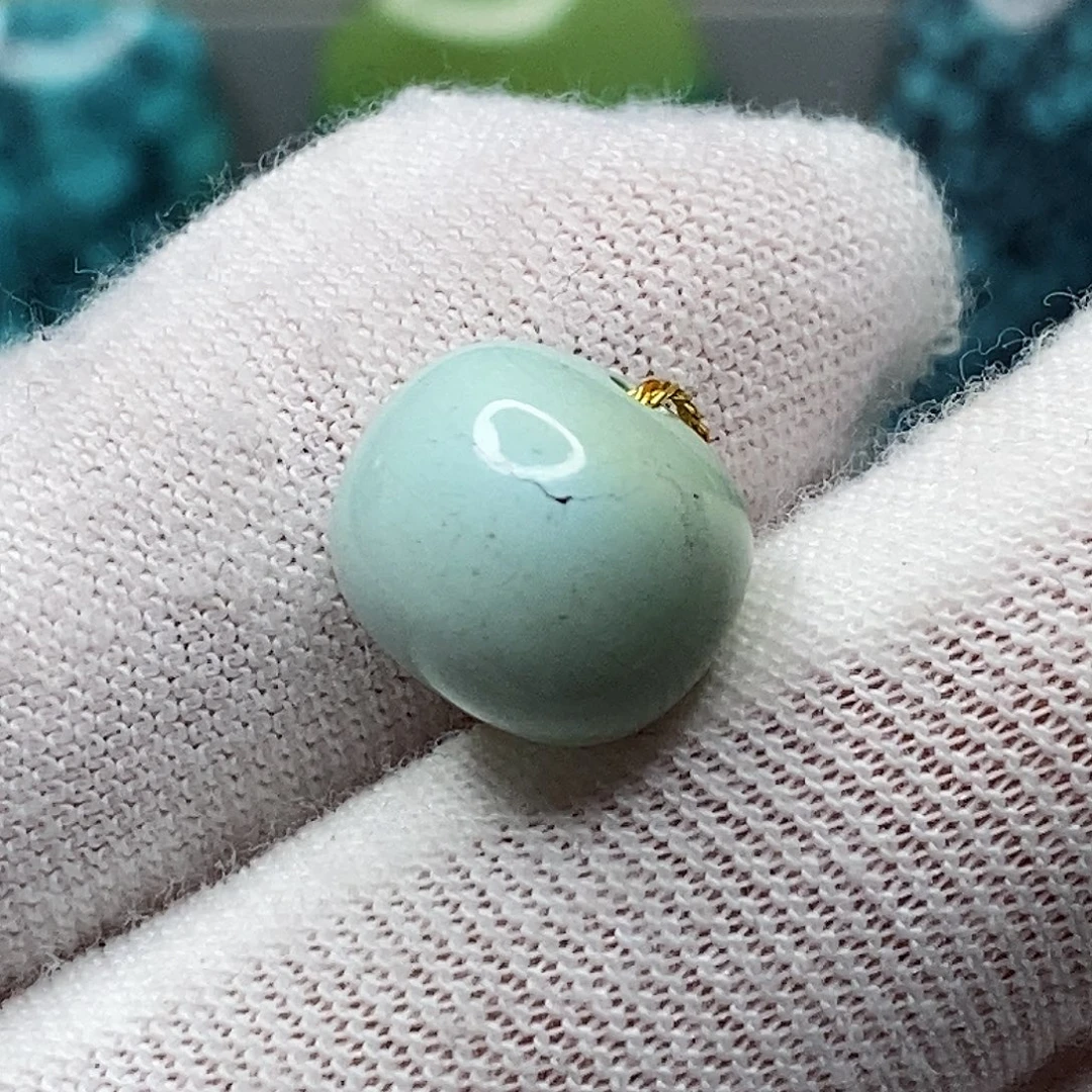 绿松石银S925镶嵌  天然原矿地大质检