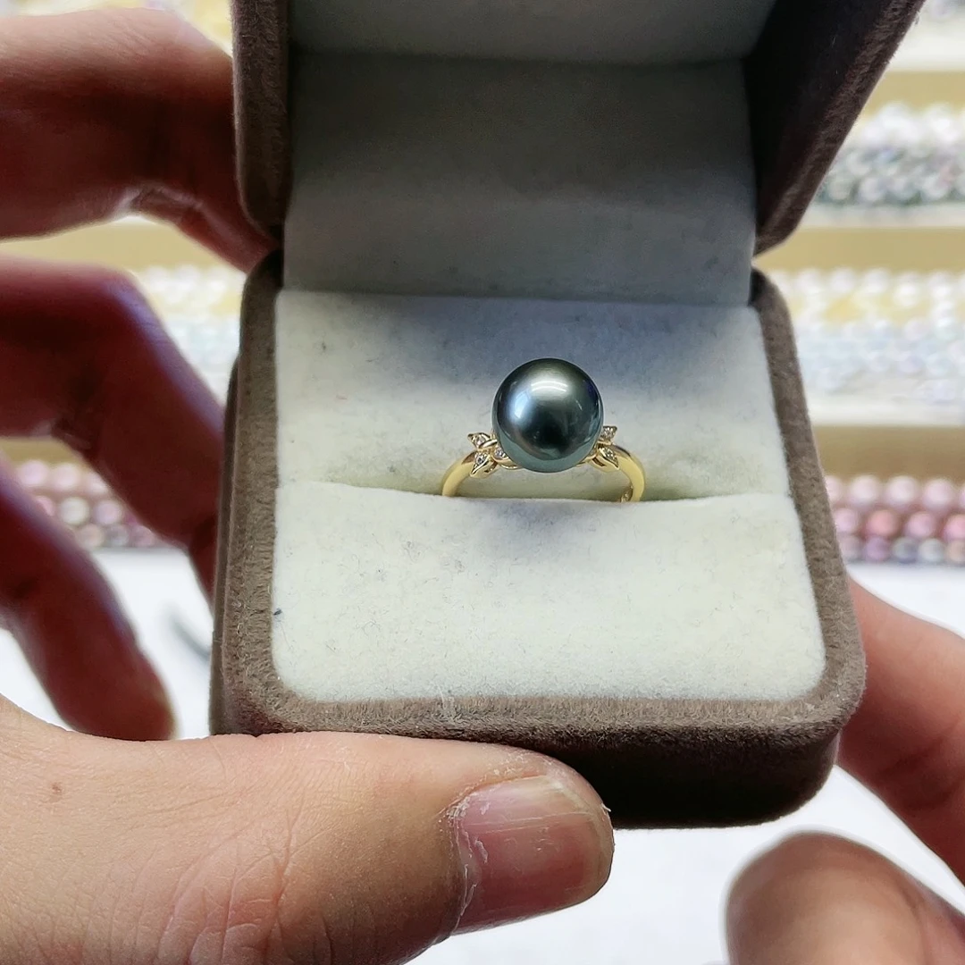 海水珍珠戒指银S925镶嵌