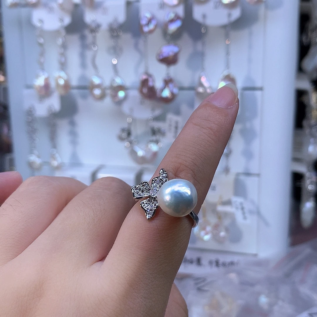 耳饰合金淡水珍珠福利戒指466