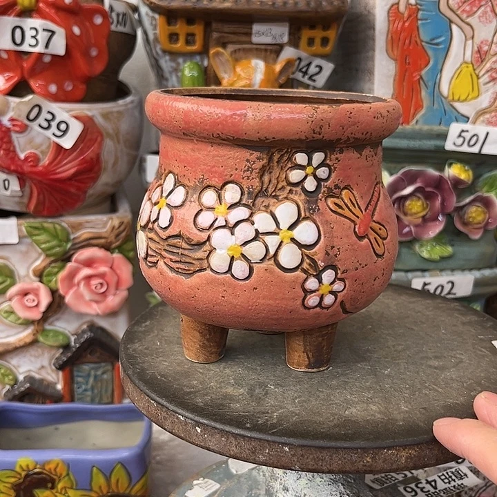 粗陶材质多肉花盆