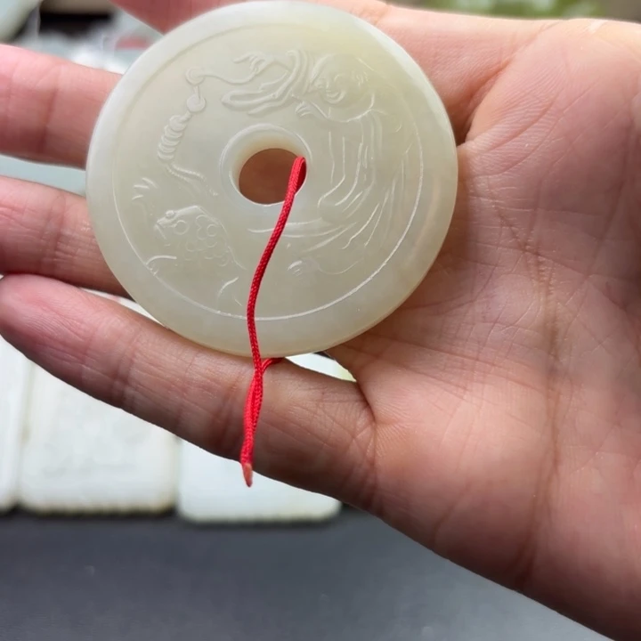 枝***5和田玉未镶嵌挂件