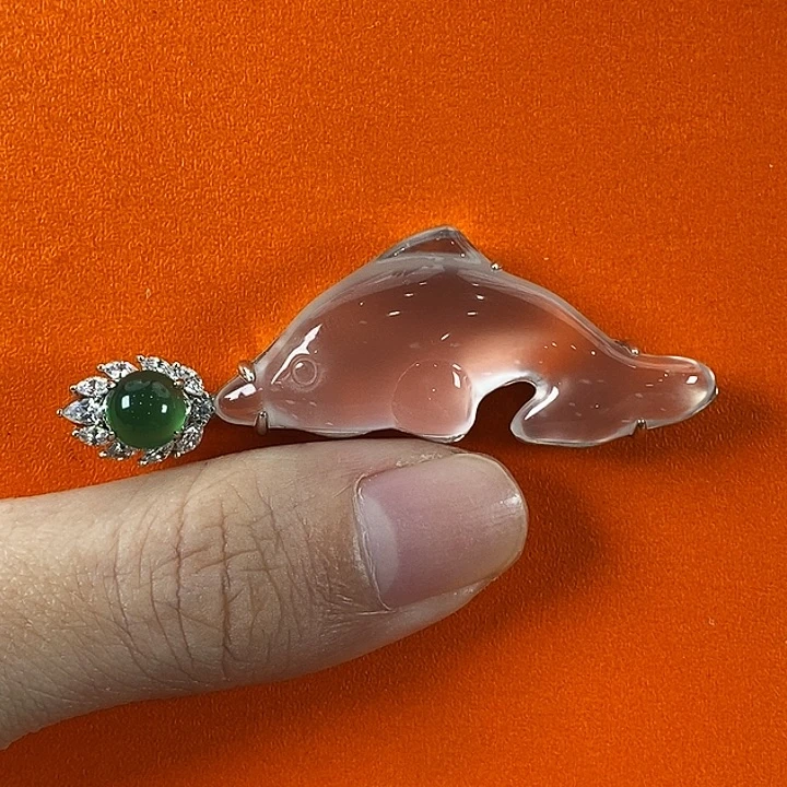 石英质玉银S925镶嵌颈饰