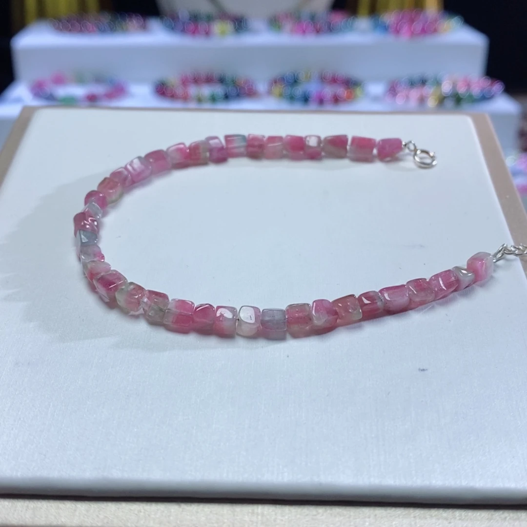 碧玺手链未镶嵌西瓜方糖