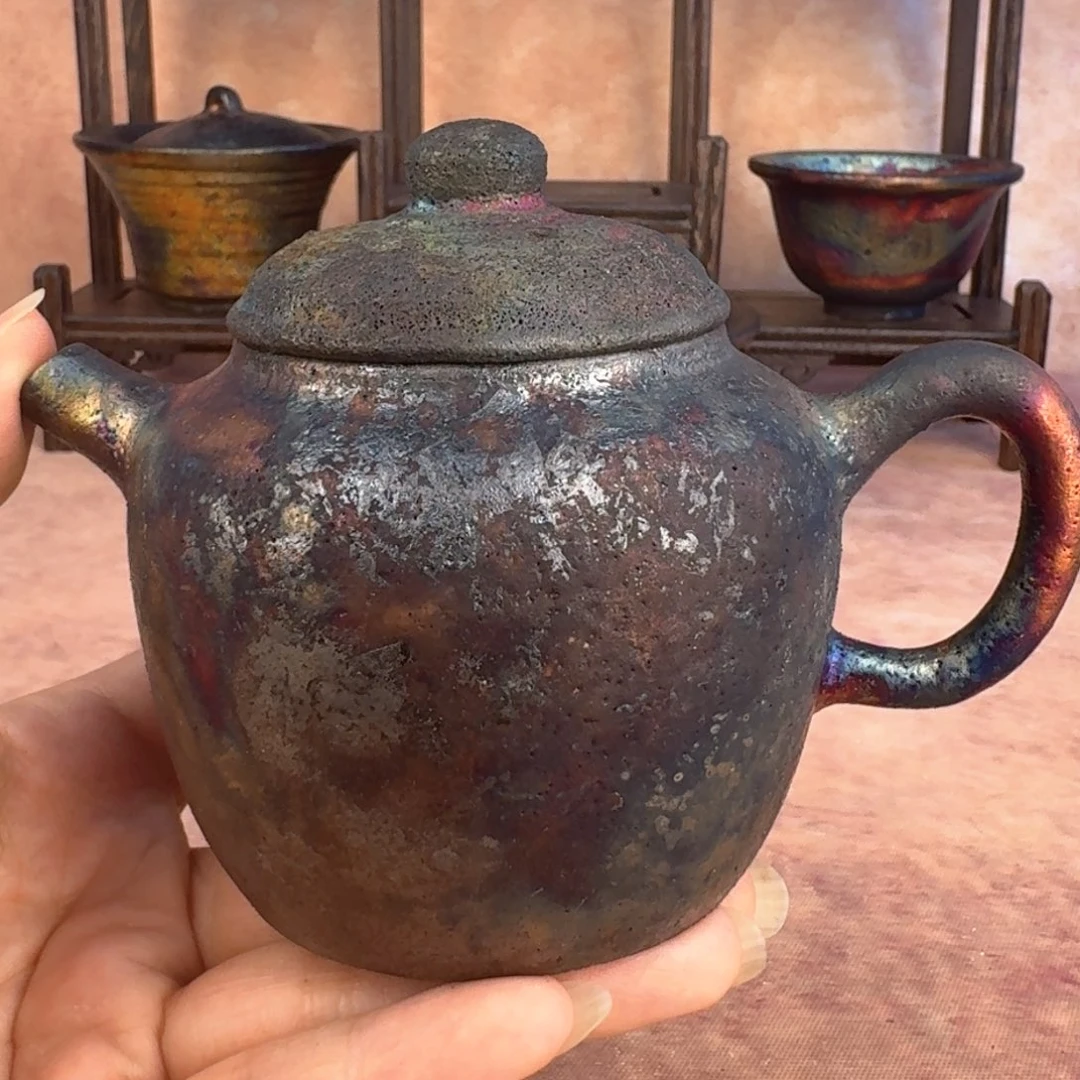 荥经黑砂炸福利窑彩泡茶壶37