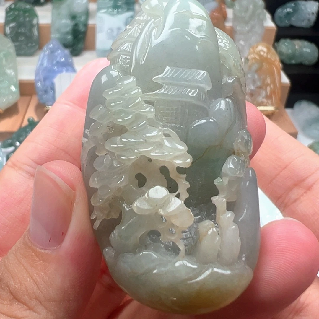 翡翠挂件未镶嵌手把