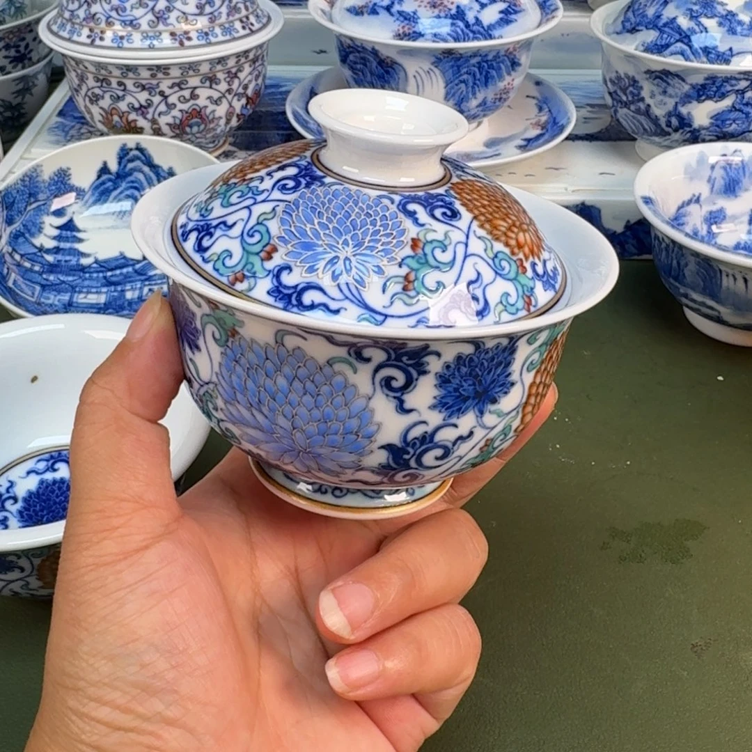 景德镇纯手绘茶具圆圆229