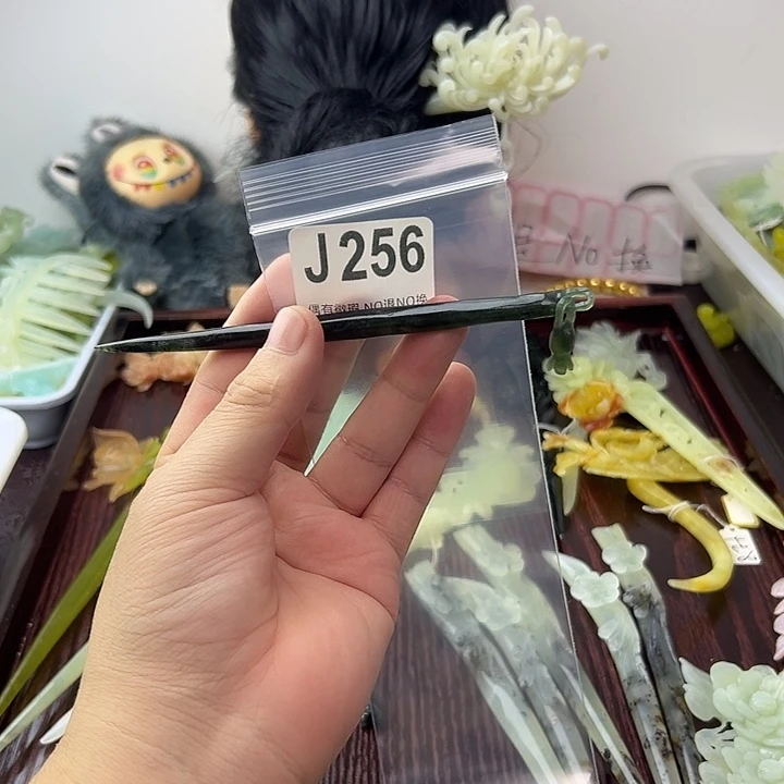 蛇纹石玉合金发饰