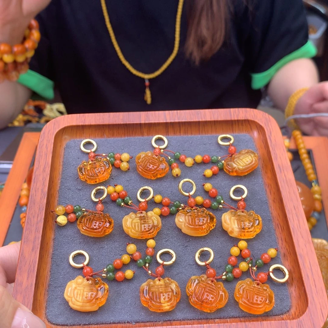 未镶嵌吊坠(不含链)琥珀多样性发一