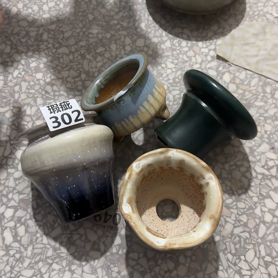 瓷片景德镇手工花盆次品