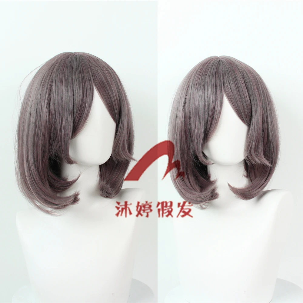 沐婷 胜利女神NIKKE 米尔克cos假发 玫瑰网中分内扣短发