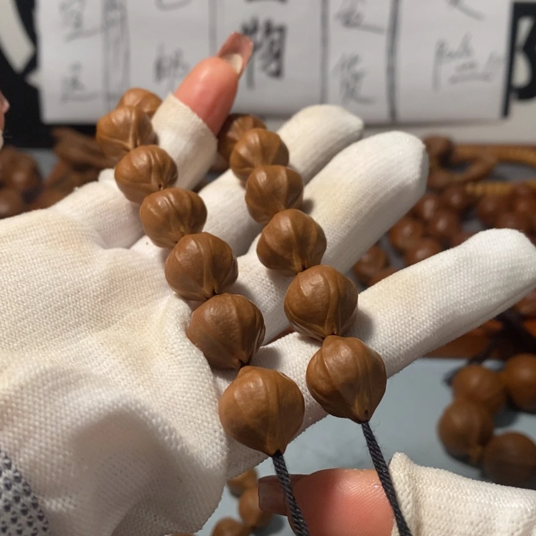橄榄核手串6141精品4花蒜头小铁核15颗+鬼脸