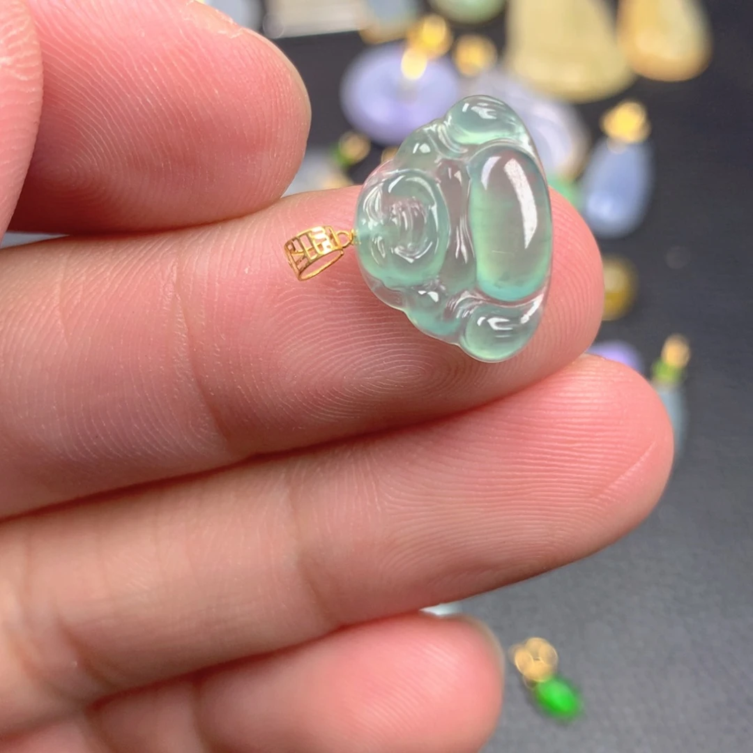 【闪购商品】颈饰18K金镶嵌翡翠翡翠