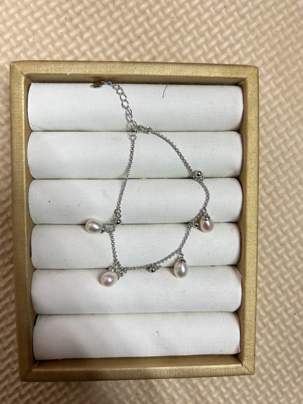 天然淡水s925银手链