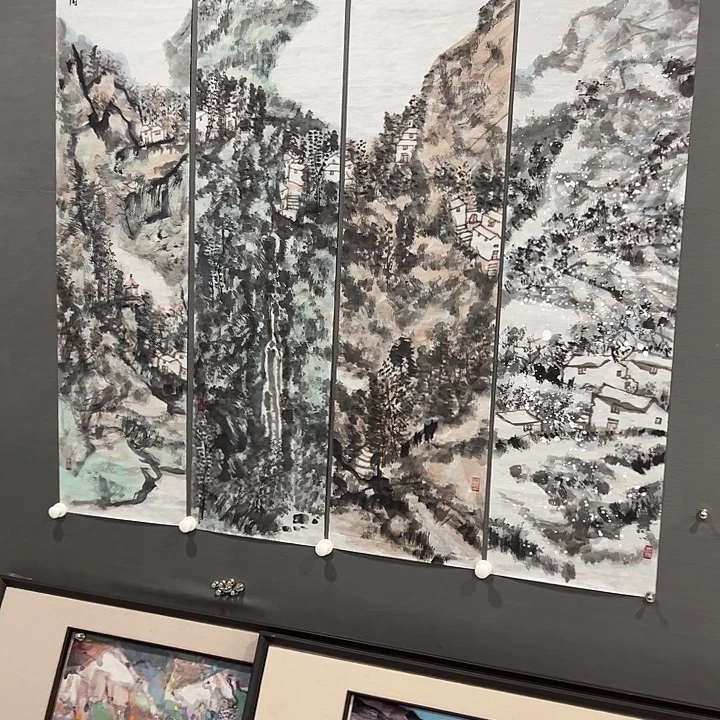 黑***兽国画赵老师山水画作品