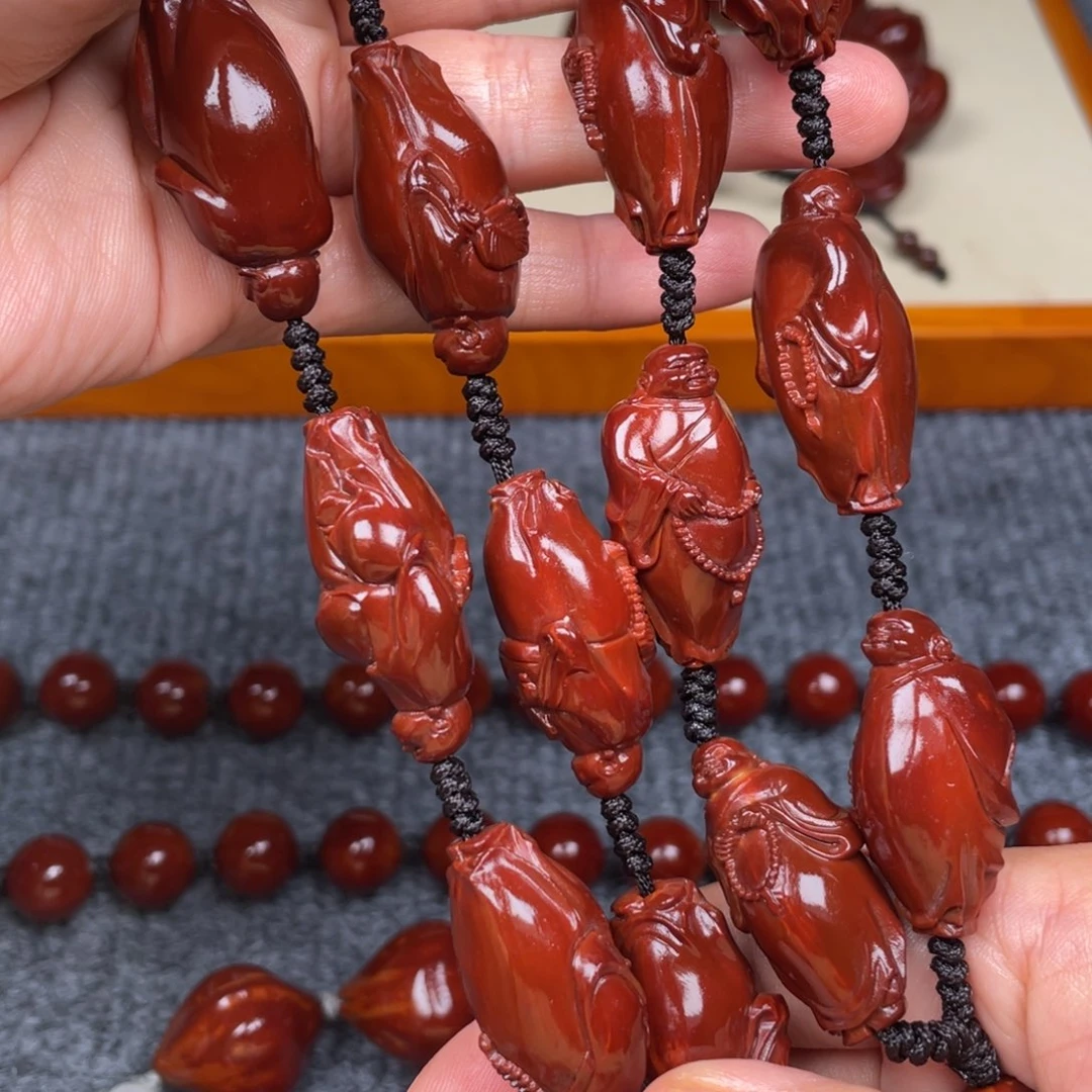 橄榄核手串弥勒脖挂