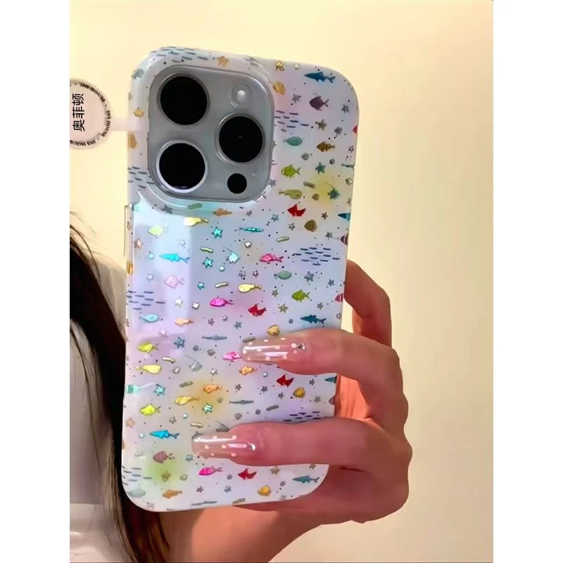 GGBond梦幻海底鱼群适用苹果17冰川16手机壳华为vivo小米15oppo套
