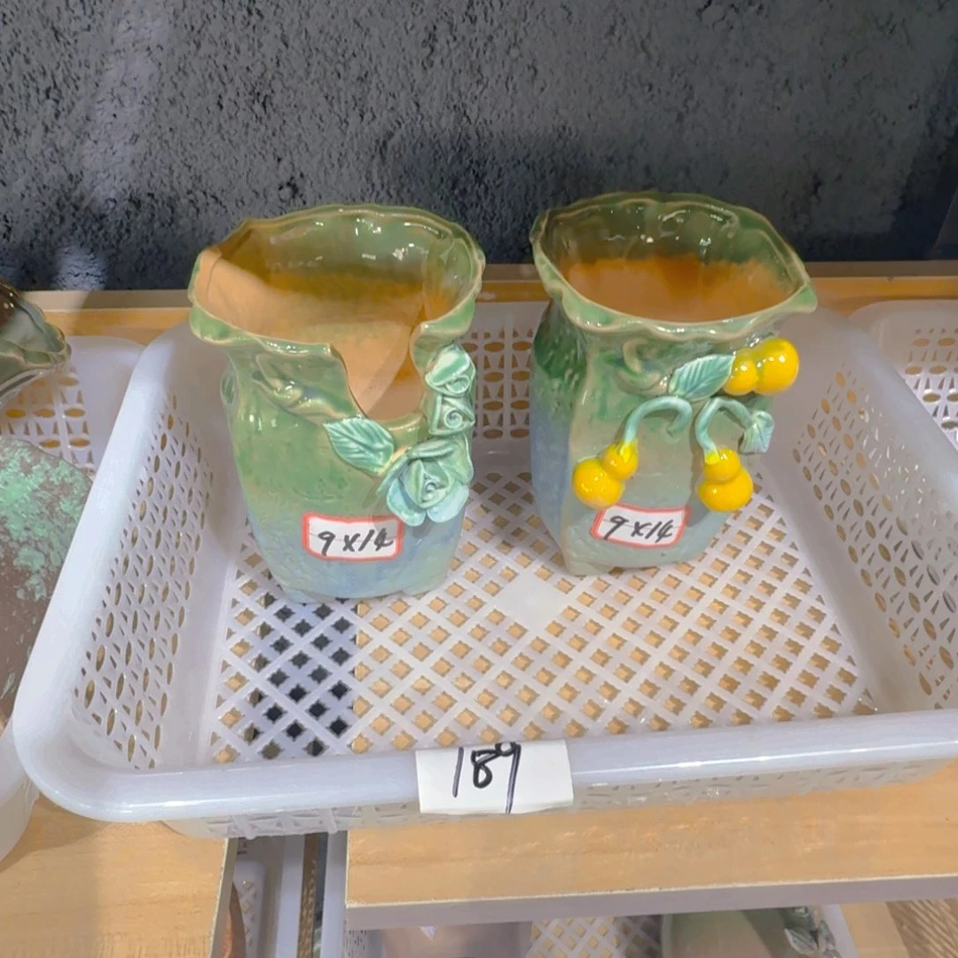 紫砂花盆粗陶精雕