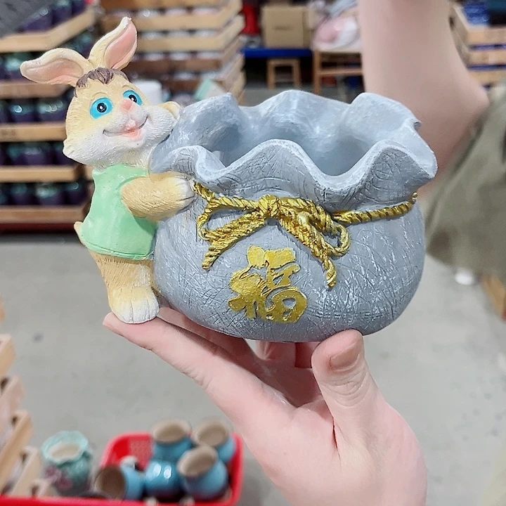 陶瓷树枝材质摆件花盆