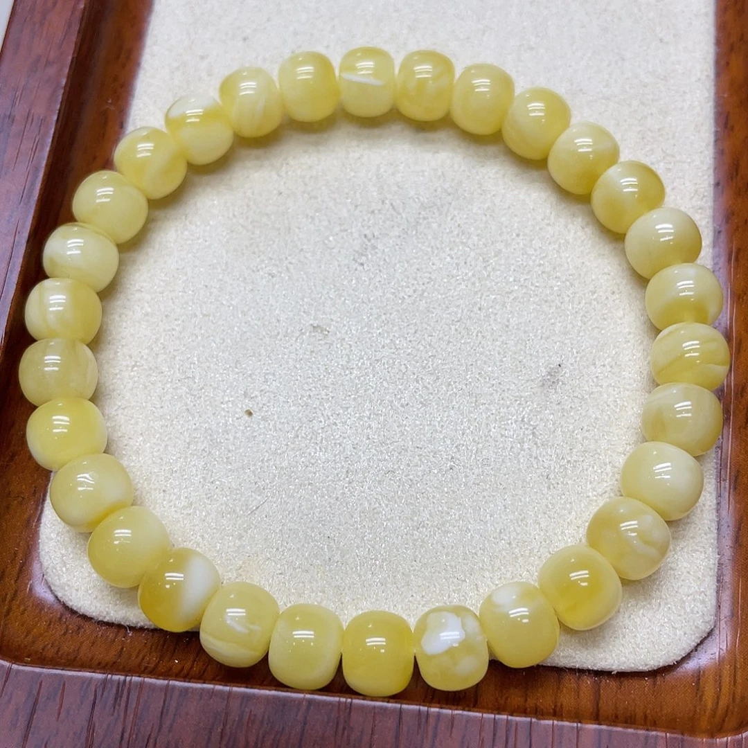 琥珀未镶嵌手串精工老型手串8.6g