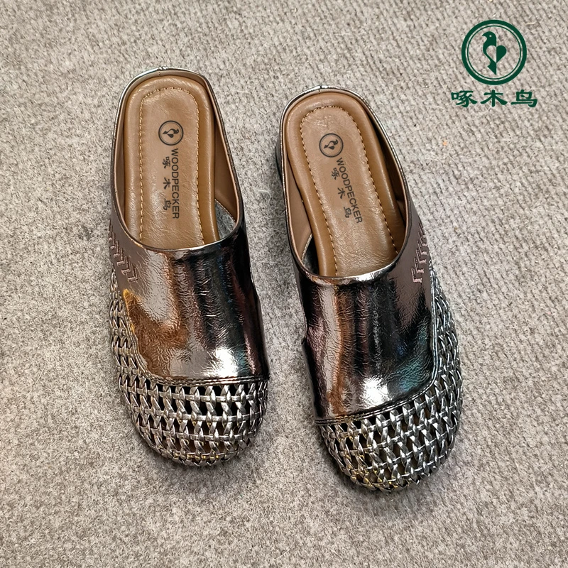 【啄木鸟】夏季新款凉拖鞋穆勒鞋舒适百搭透气洞洞鞋软底外穿拖鞋